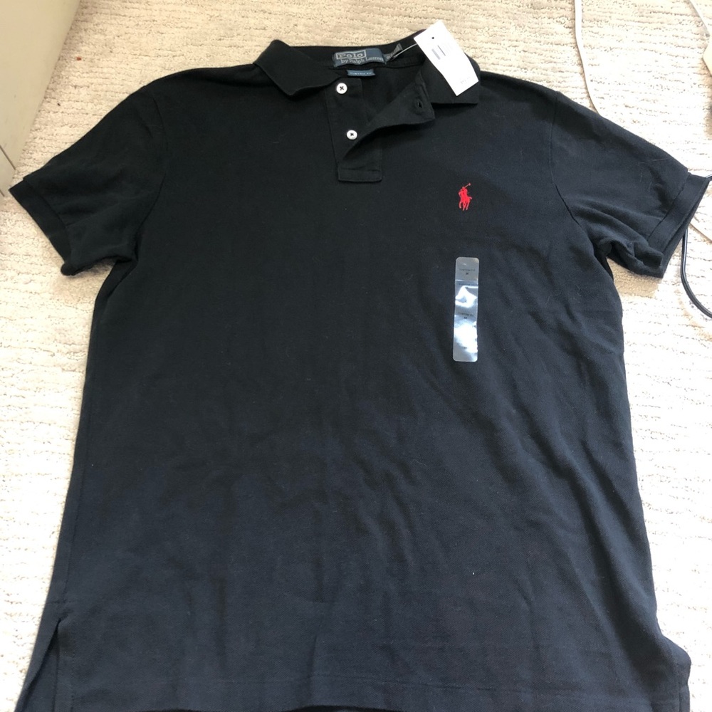 Black Ralph Lauren Polo red logo